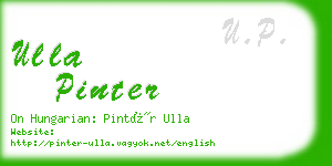ulla pinter business card